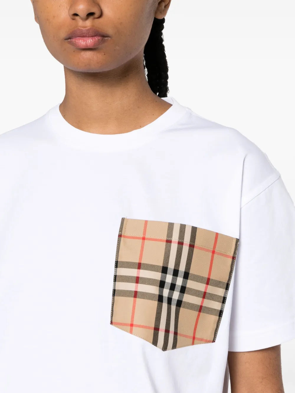 Check Pocket Cotton T-Shirt