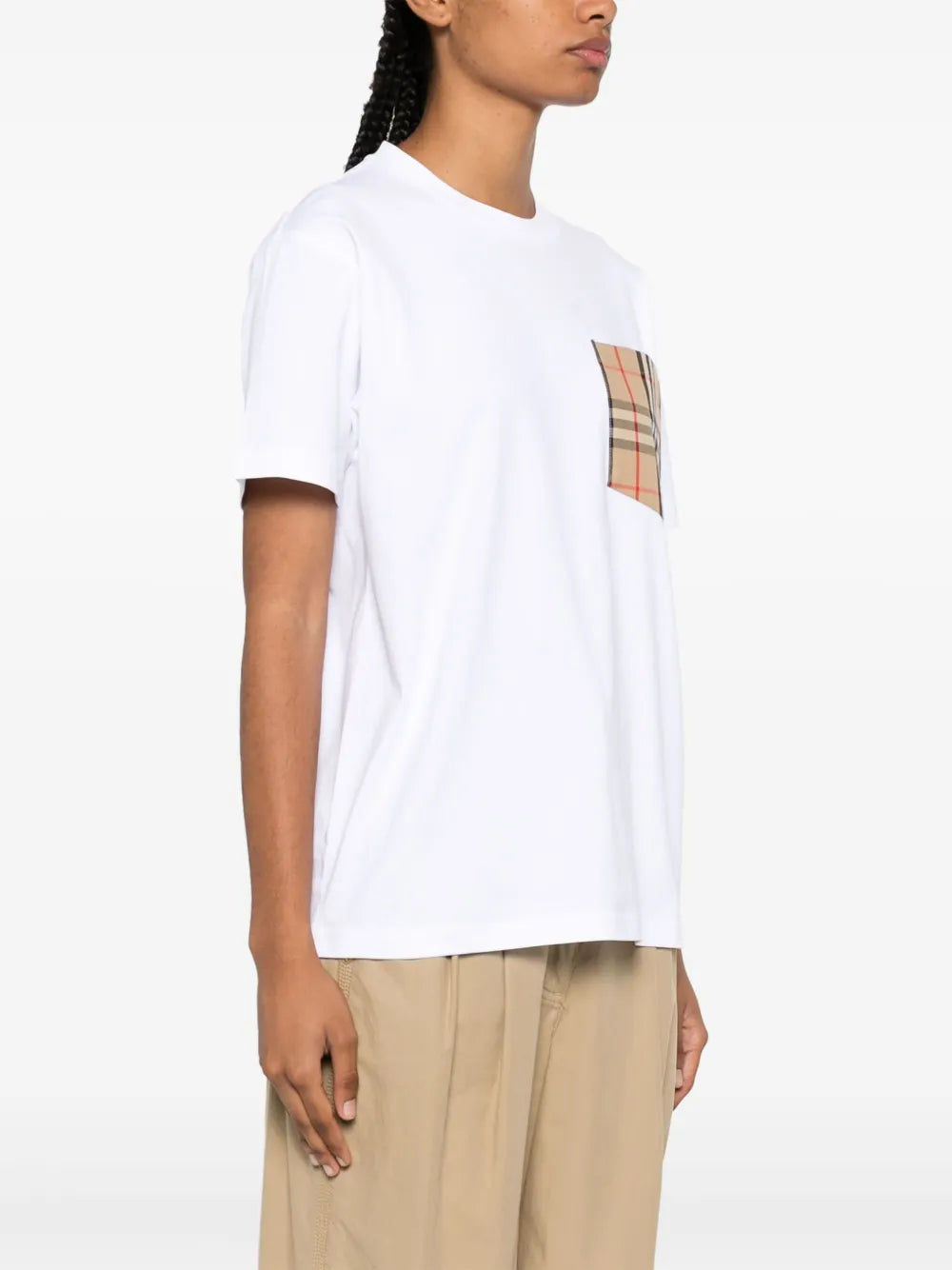 Check Pocket Cotton T-Shirt