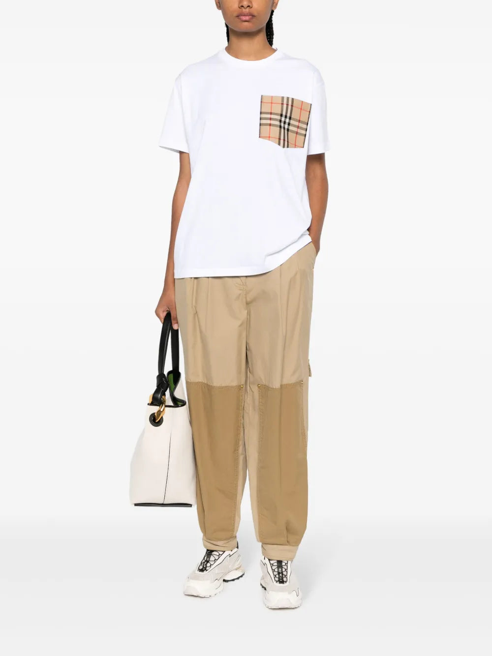Check Pocket Cotton T-Shirt