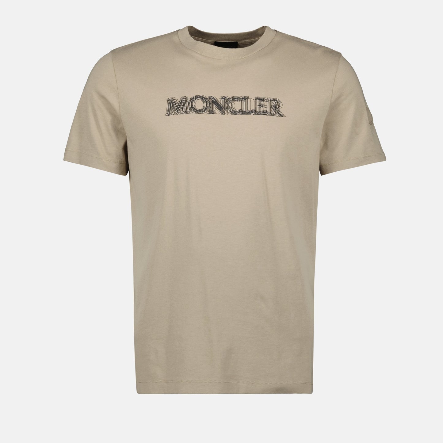 Beige Blurred Logo T-Shirt