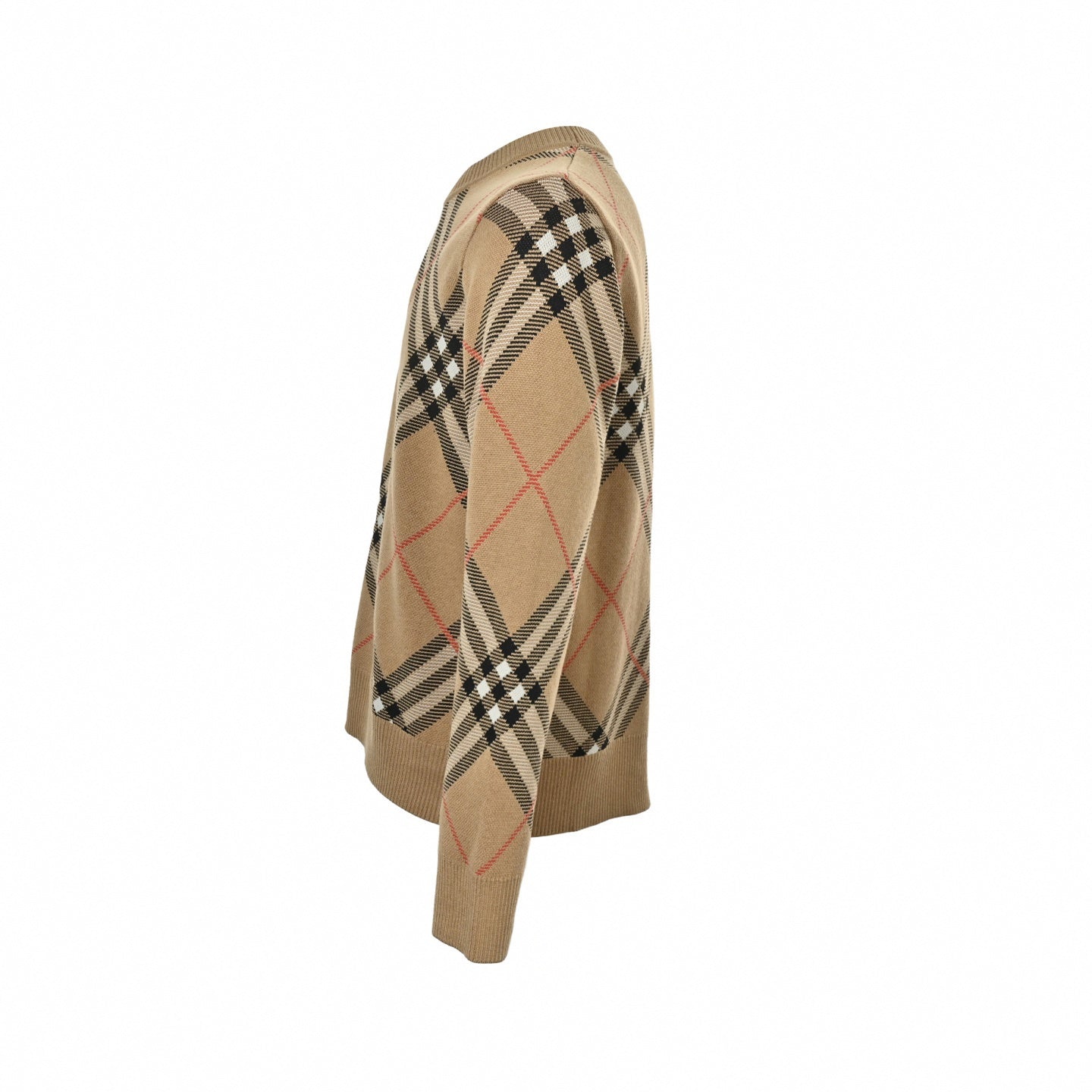 Check Argyle Intarsia Cashmere Blend Sweater