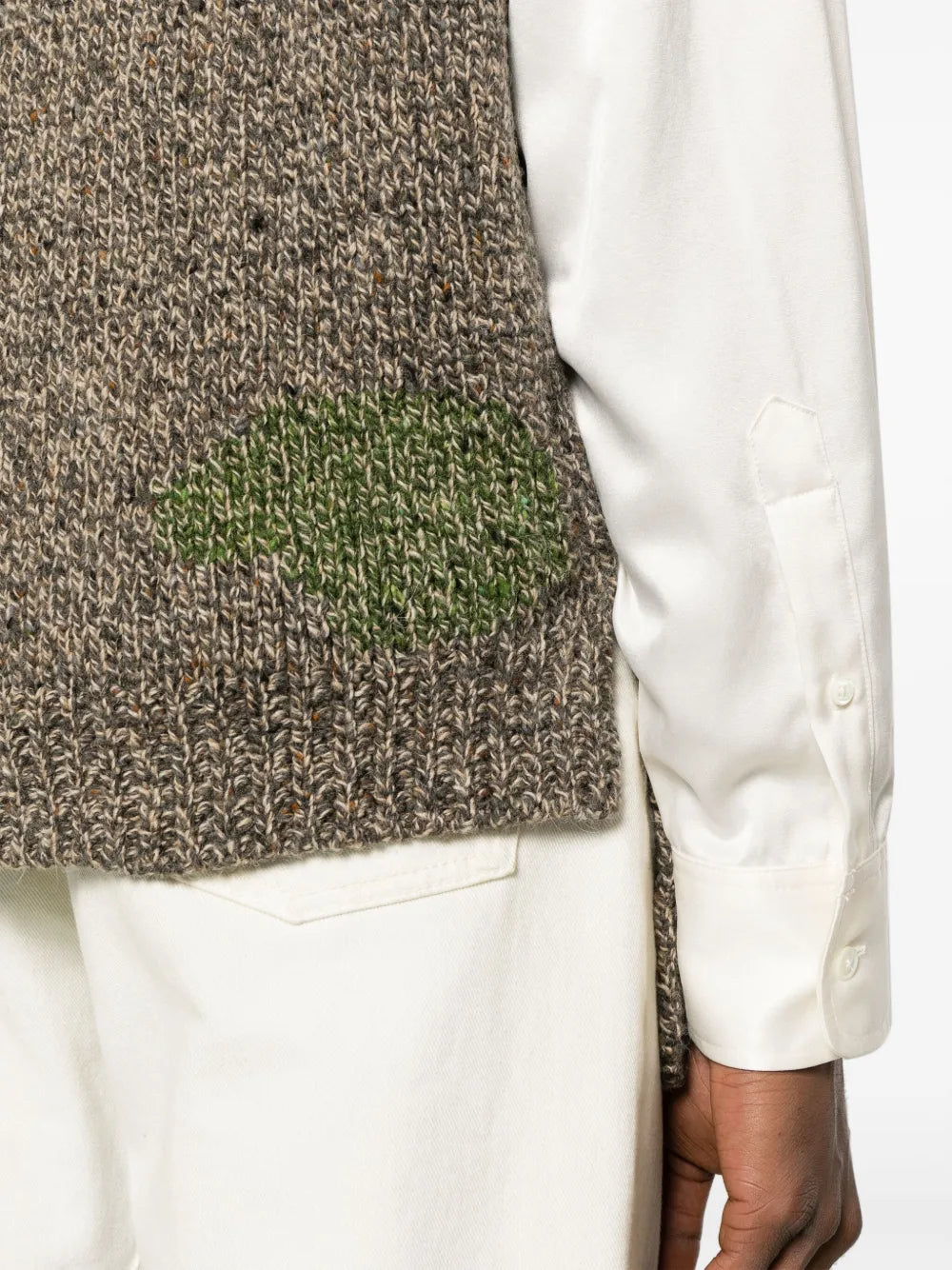 White Utility Silk Shirt