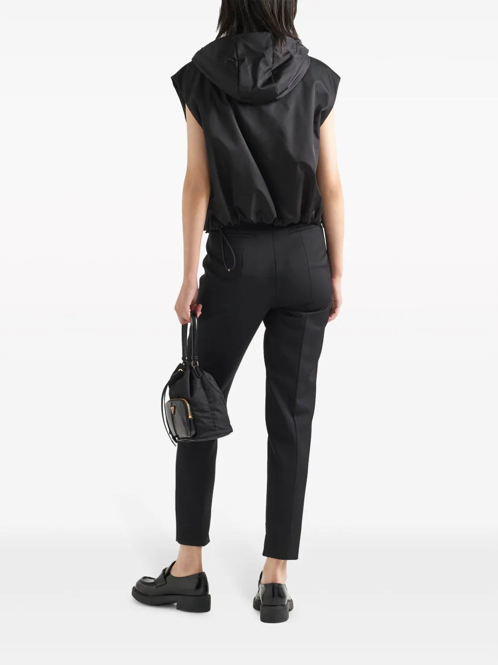 Hooded Nylon Zip Vest
