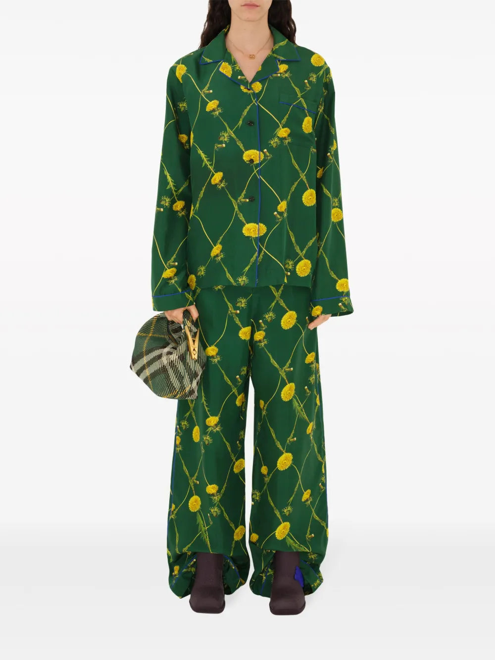 Floral Print Wide-Leg Trousers
