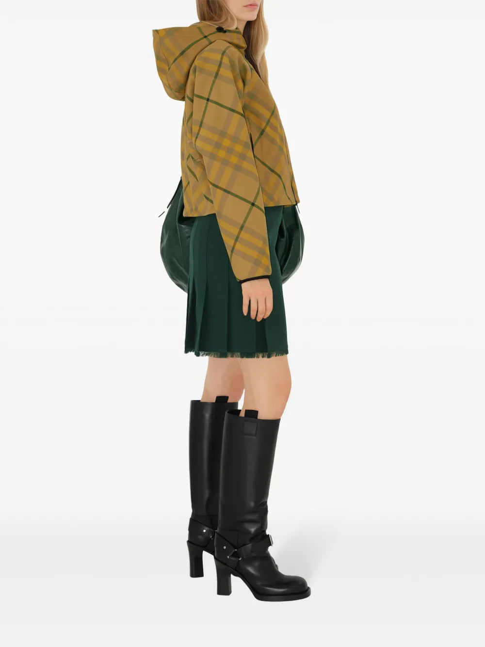 Check Hooded Zip Jacket