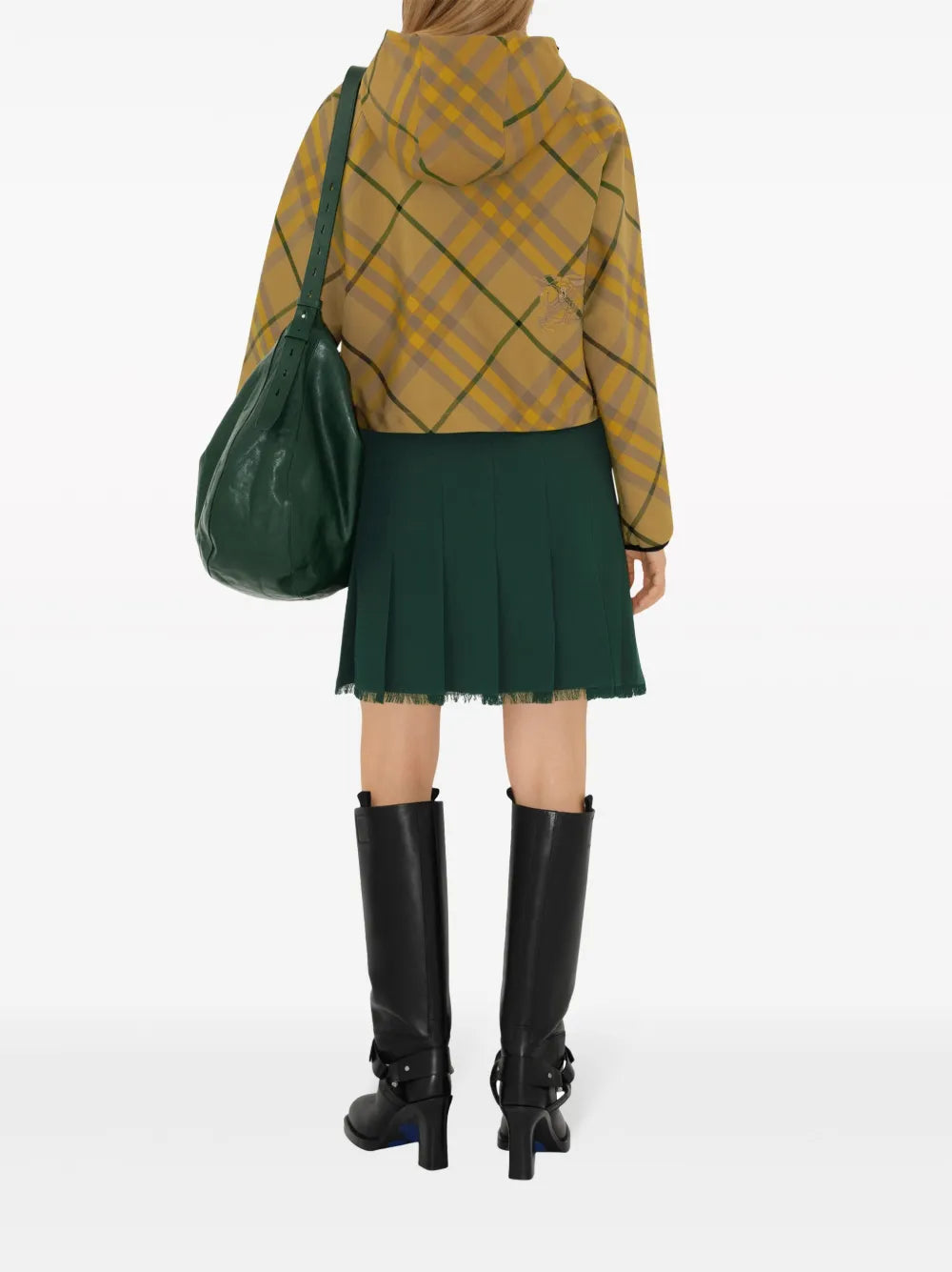Check Hooded Zip Jacket