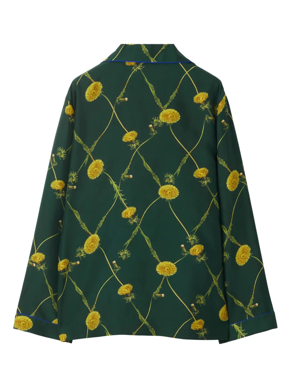 Floral Print Silk Pajama Shirt
