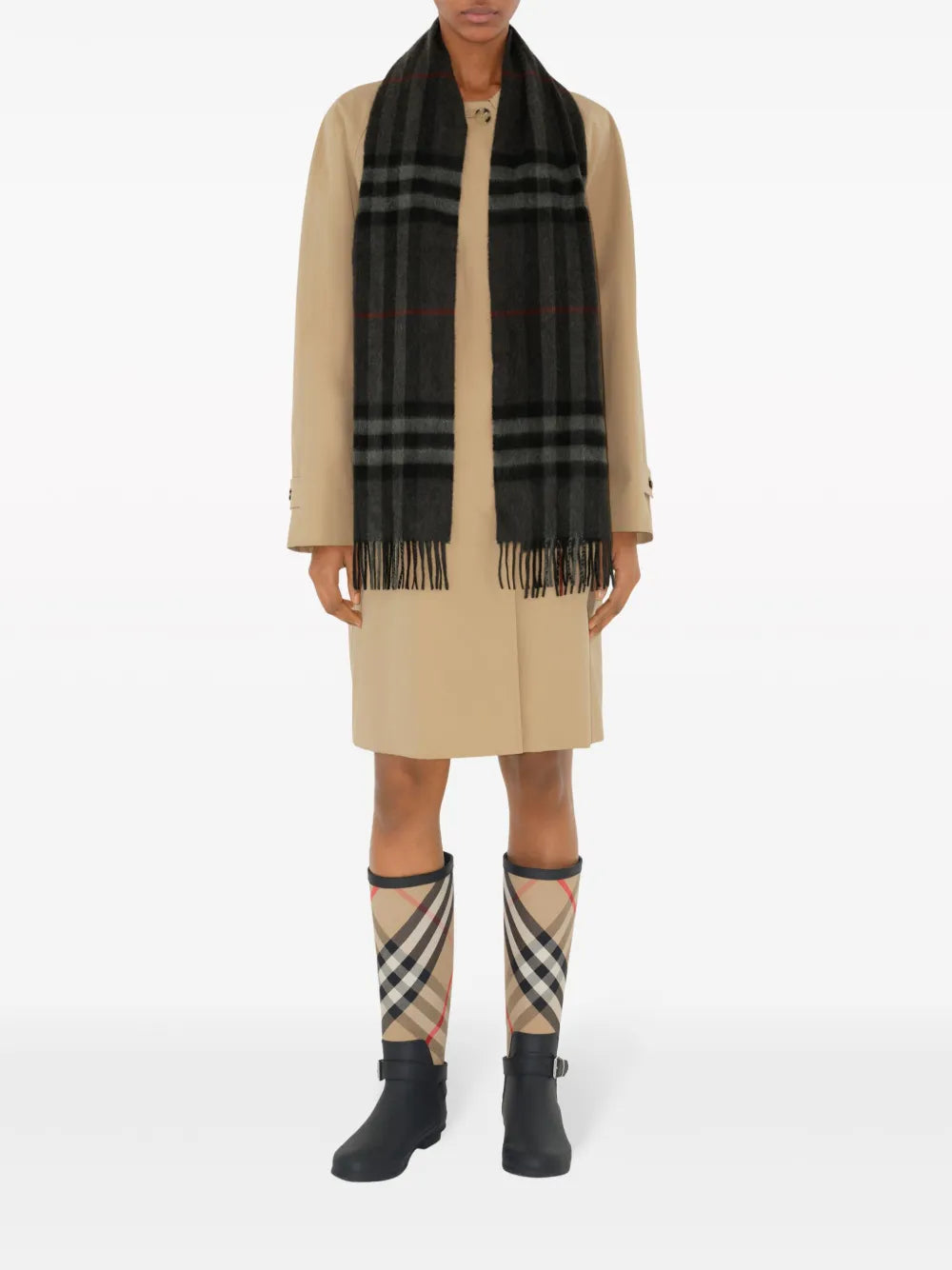 Classic Check Wool Scarf