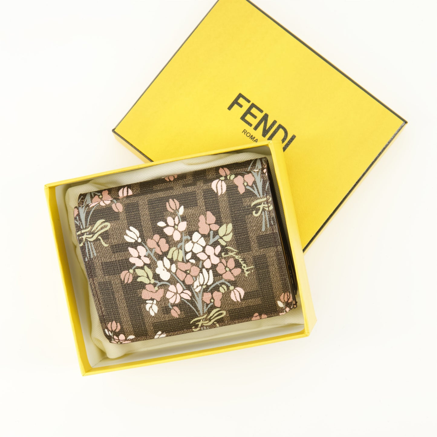 Floral Print Compact Wallet
