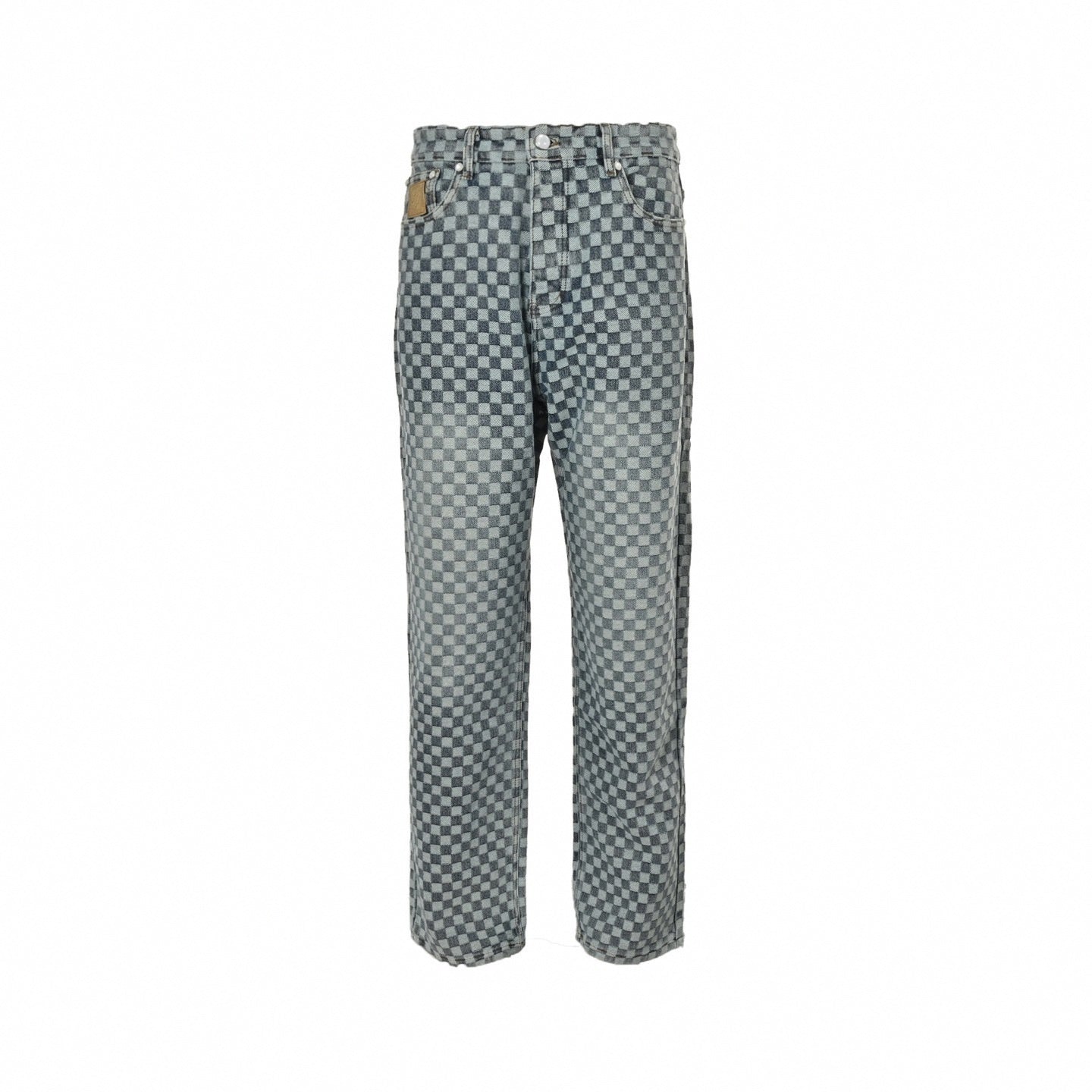 Damier Checkerboard Jacquard Denim Jeans