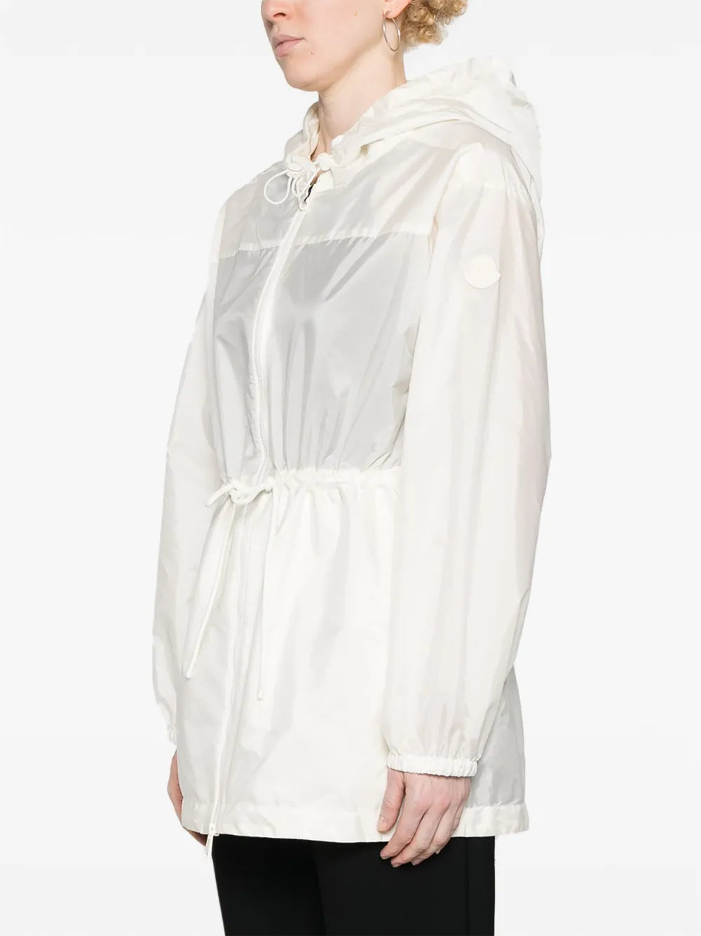 Hooded Drawstring Windbreaker Jacket