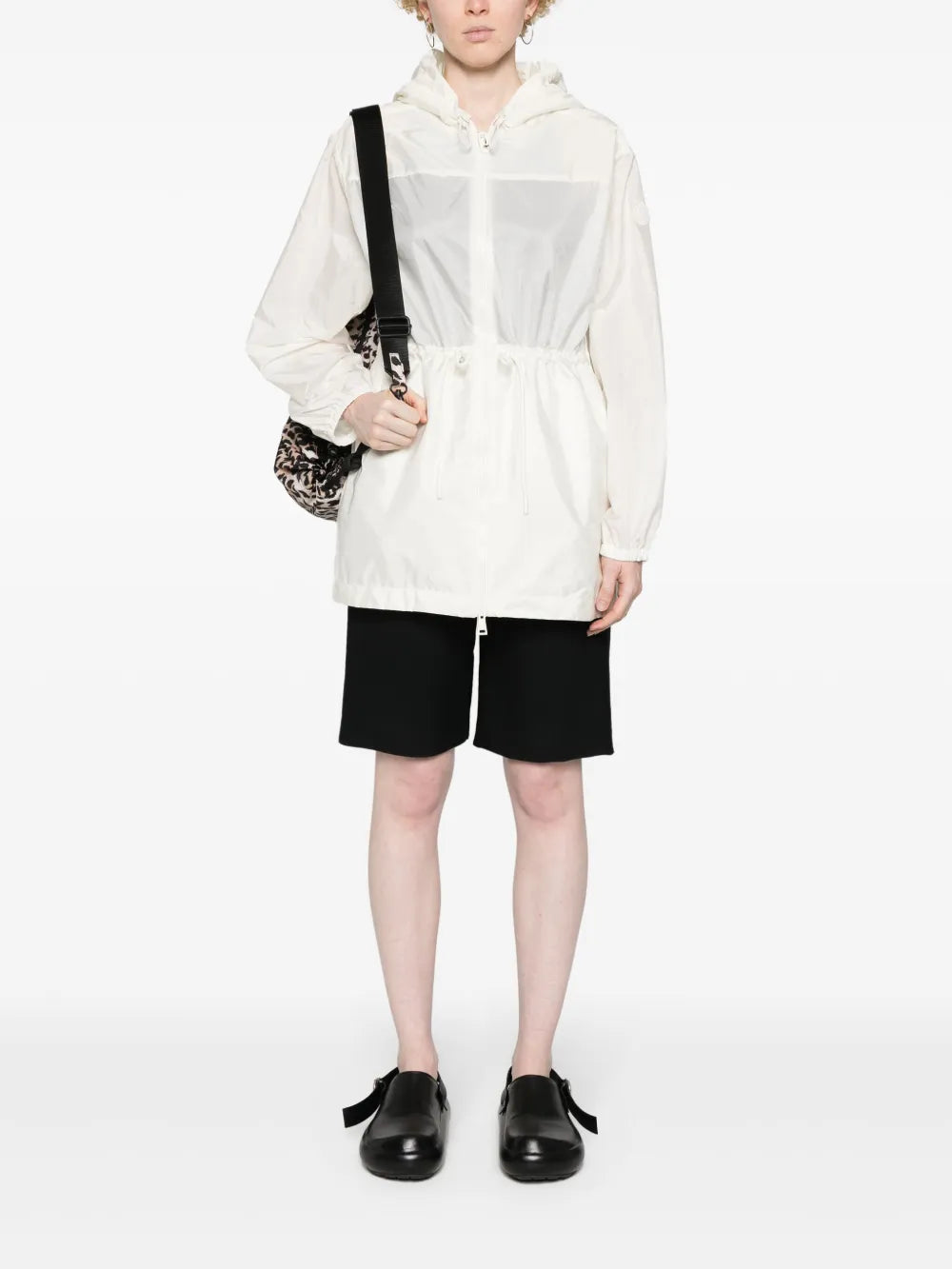 Hooded Drawstring Windbreaker Jacket
