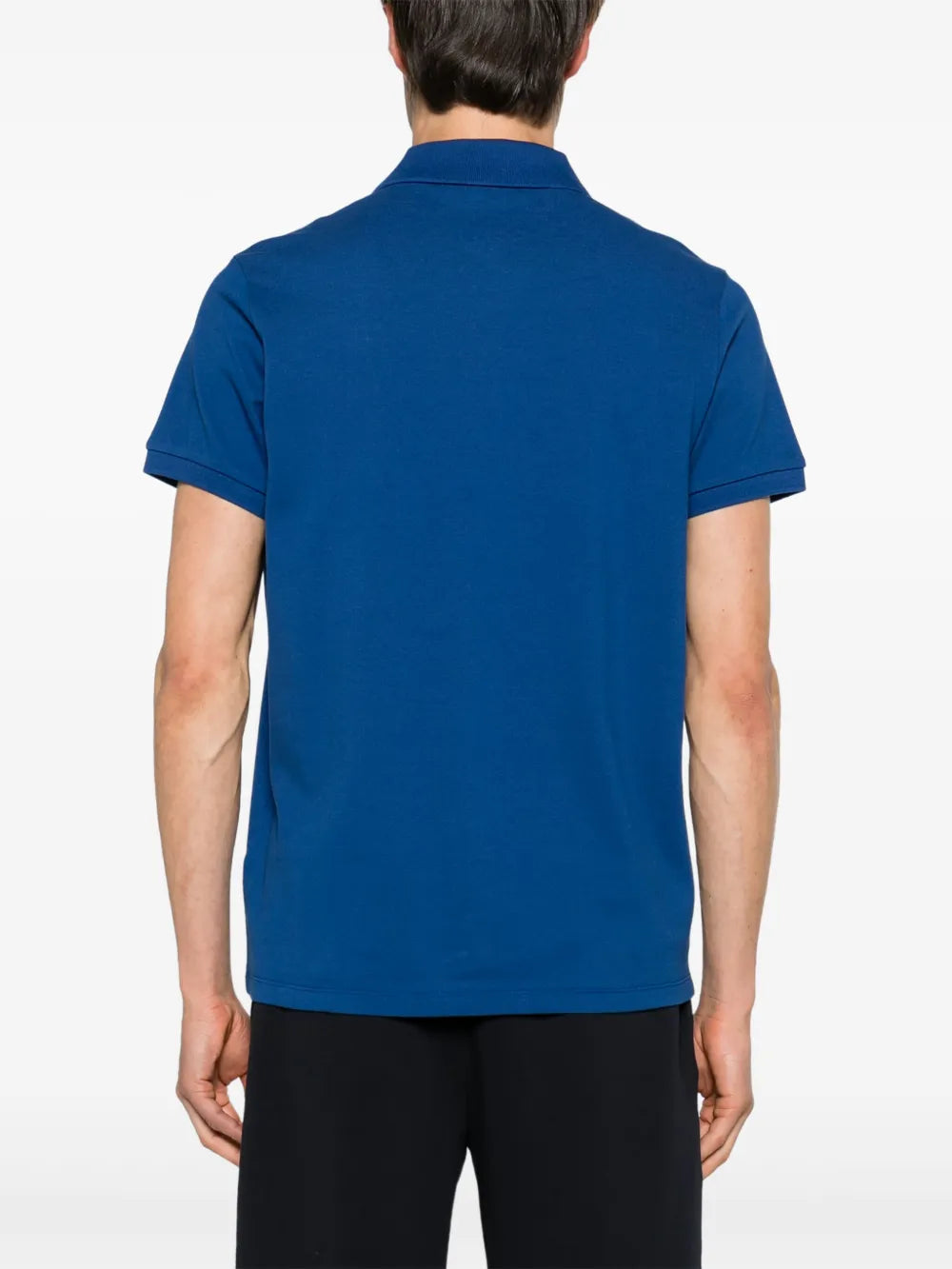 Moncler Blue Polo Shirt with Statement Logo