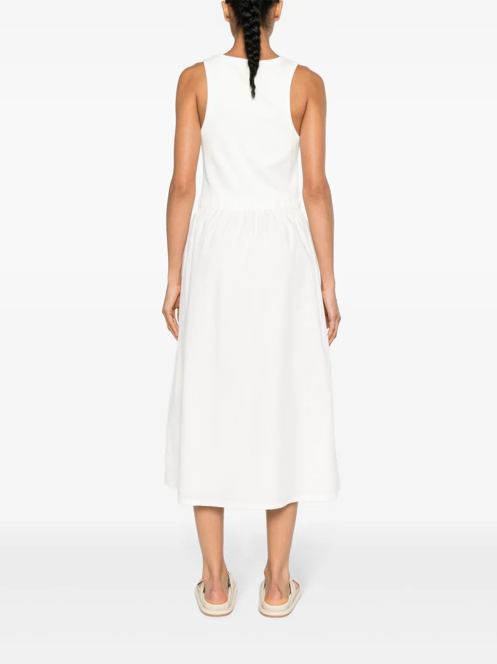 Sleeveless Drawstring Waist Maxi Dress