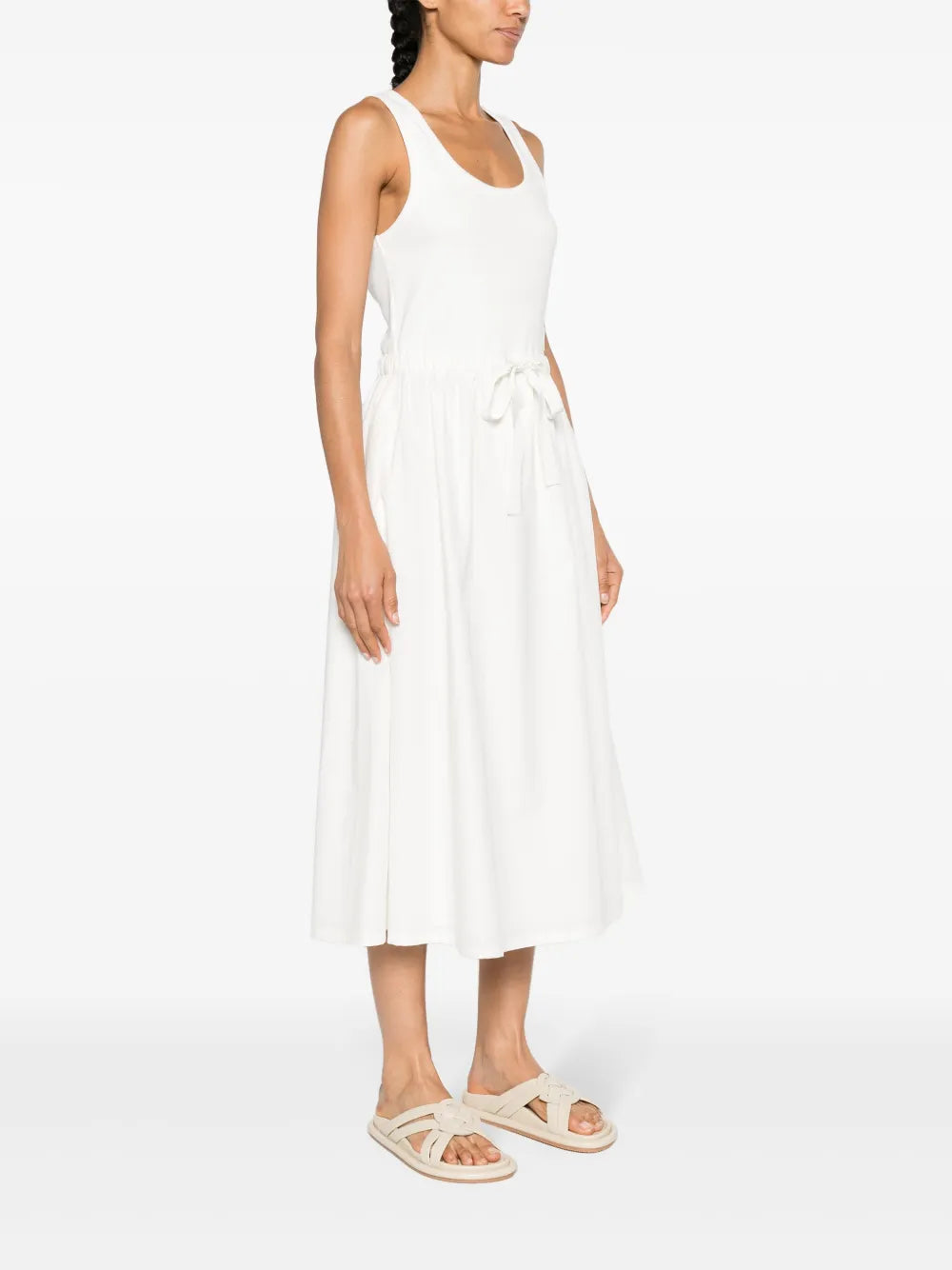 Sleeveless Drawstring Waist Maxi Dress