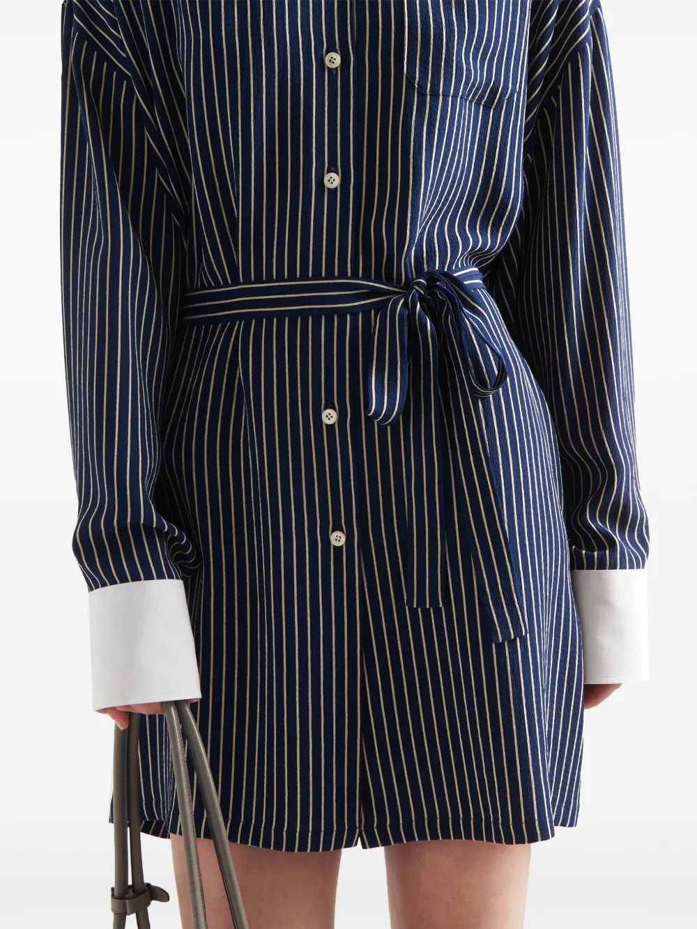 Navy Striped Oversized Shirt