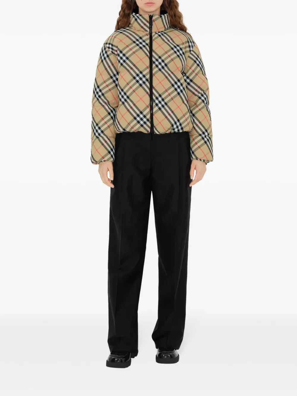 Vintage Check Puffer Jacket