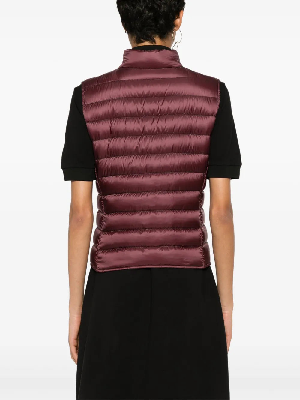 Burgundy Quilted Down Vest