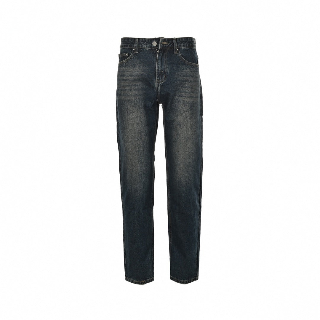 Classic Indigo Denim Jeans with Embroidered Back Pocket