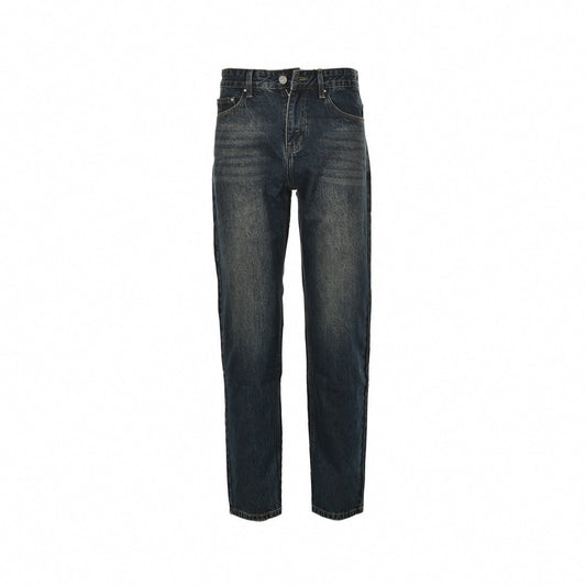 Classic Indigo Denim Jeans with Embroidered Back Pocket