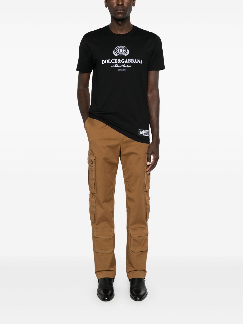 Gabbana Cotton Logo Print T-Shirt