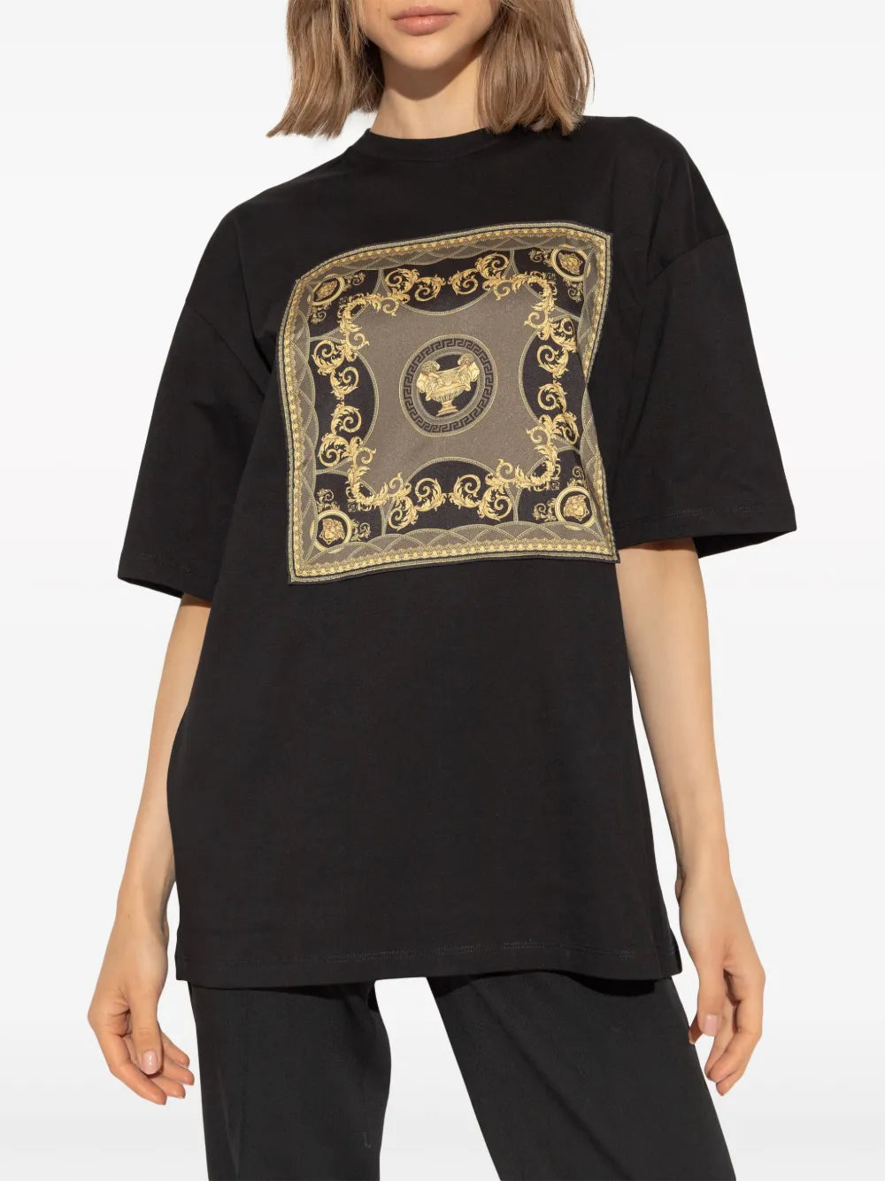 Baroque Print Oversized T-Shirt