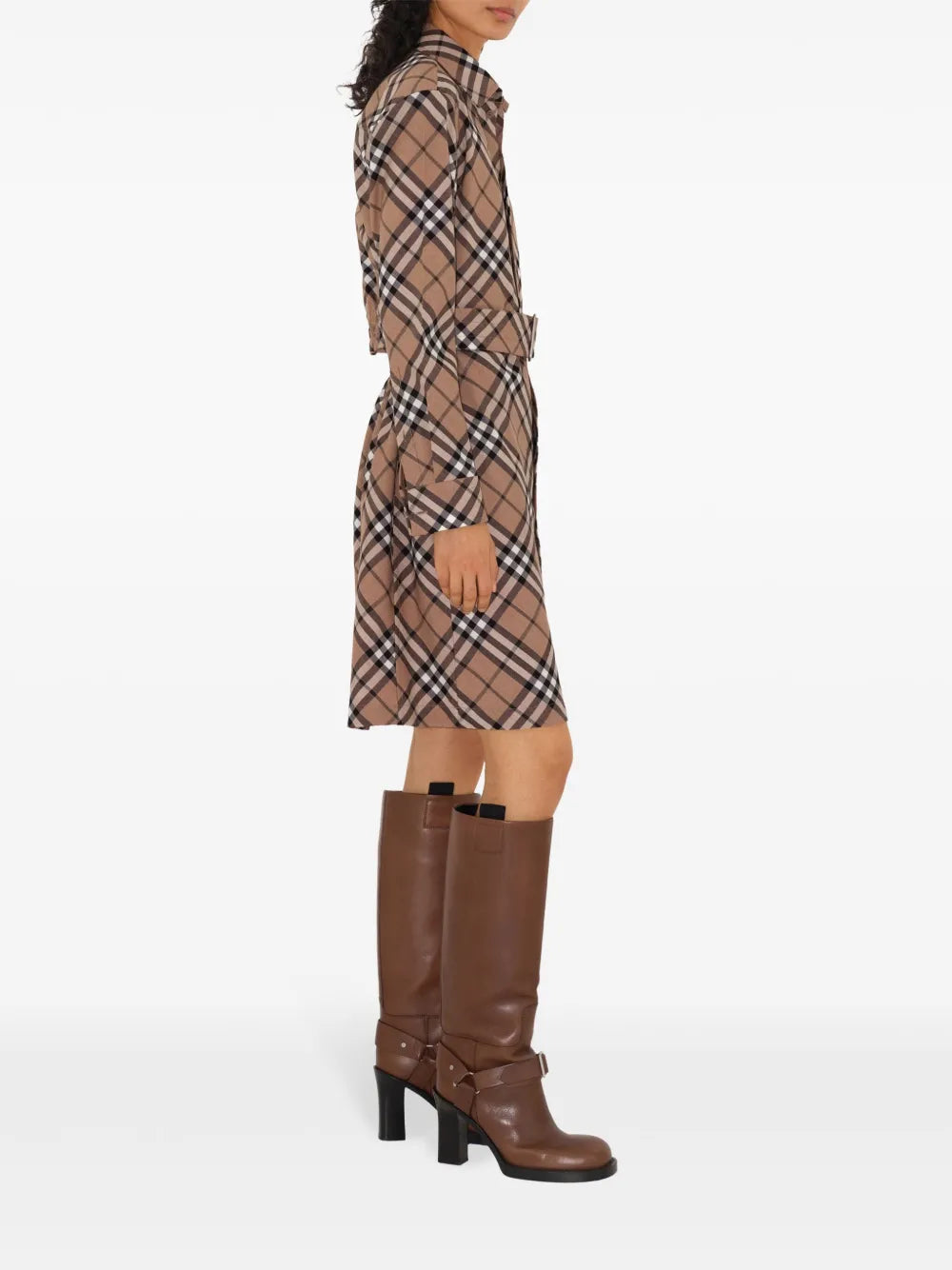 Classic Check Belted Shirt Dress