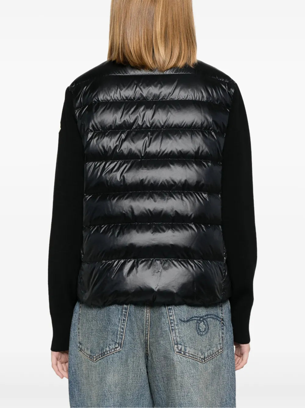Quilted Knit-Sleeve Puffer Jacket