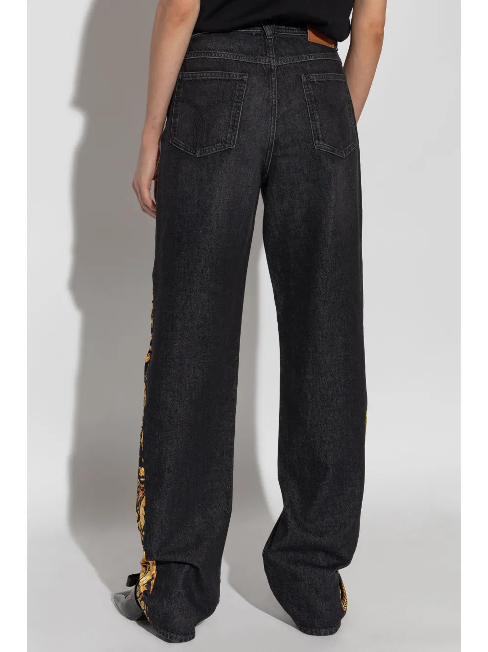 Baroque Panel Straight-Leg Jeans