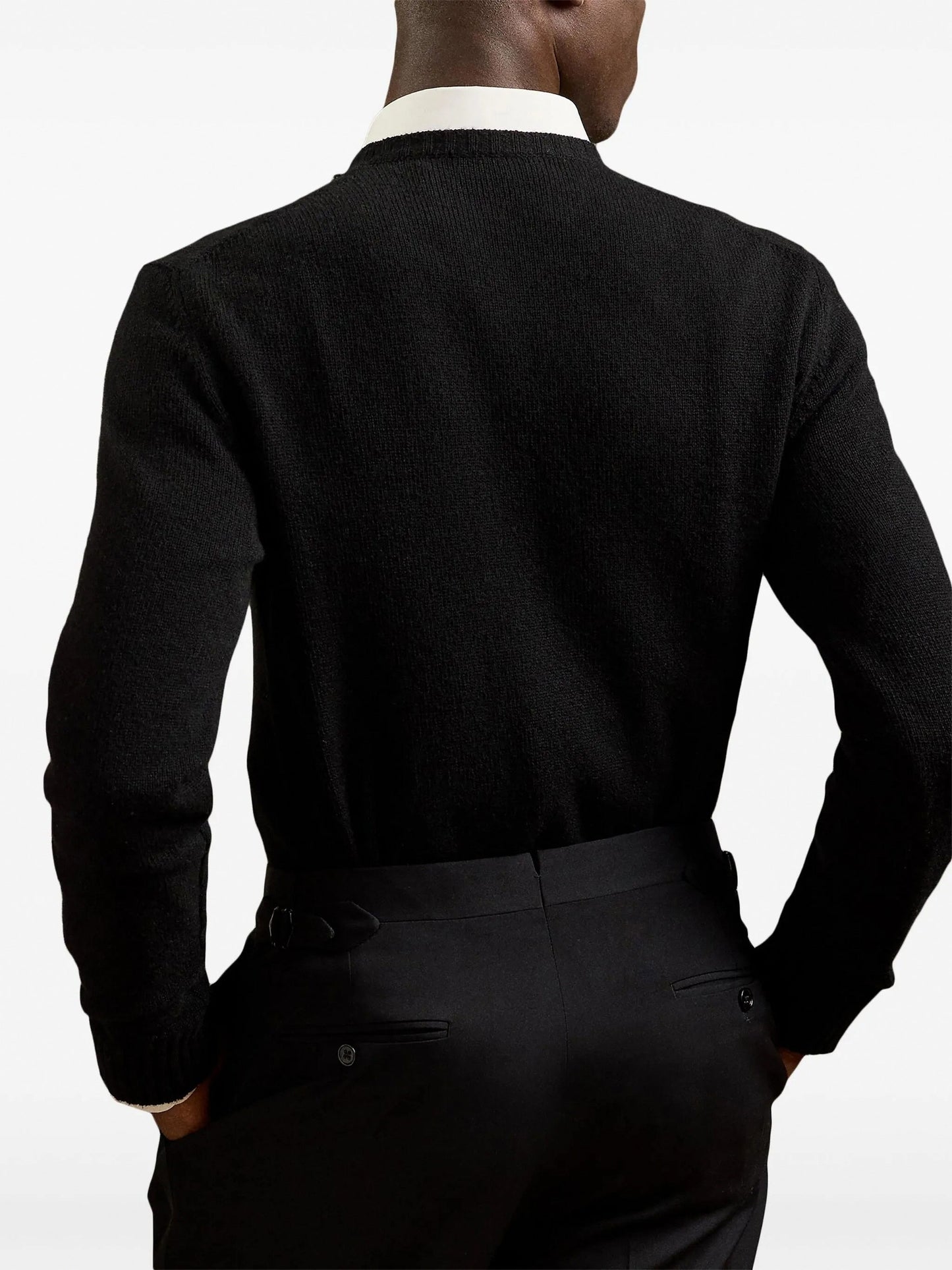 Heraldic Crest Embroidered Cashmere Pullover