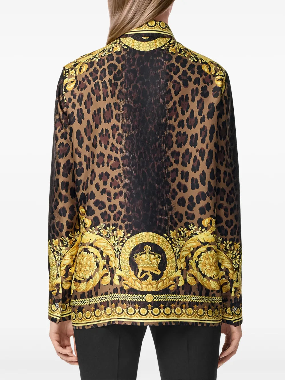 Baroque Silk Shirt-Leopard