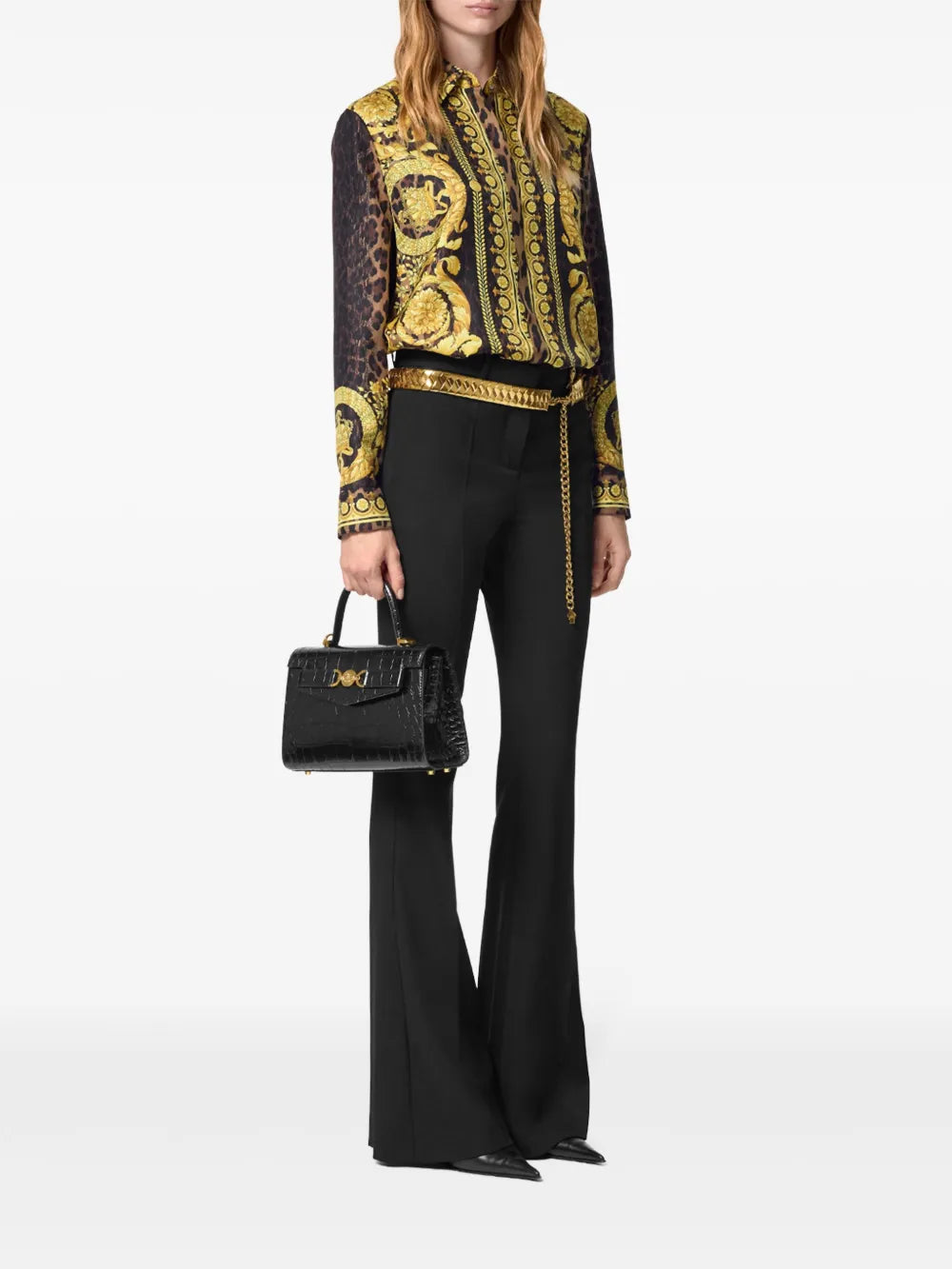 Baroque Silk Shirt-Leopard