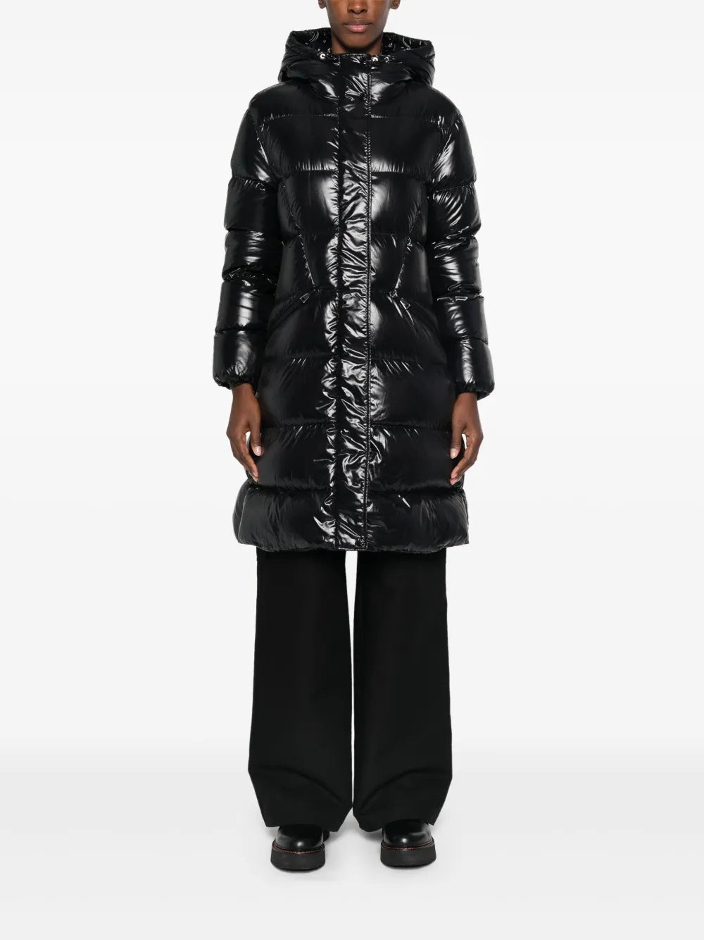 Glossy Long Puffer Coat