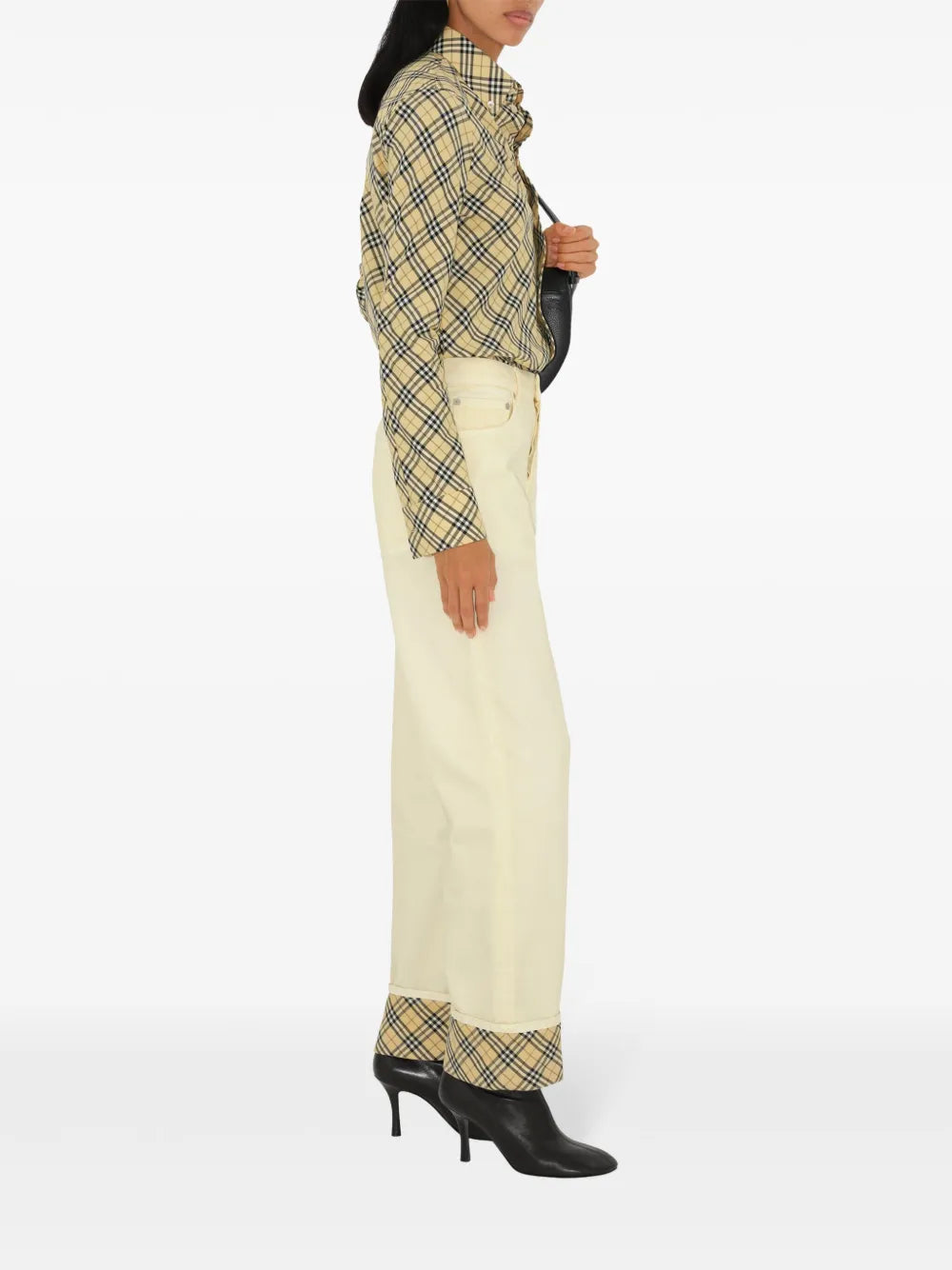 Vintage Check Cropped Shirt