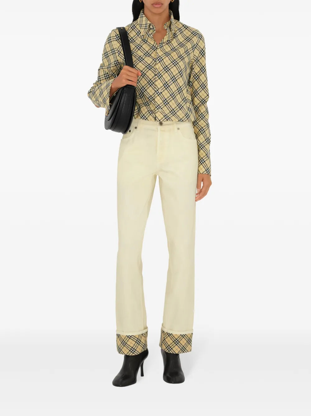 Vintage Check Cropped Shirt