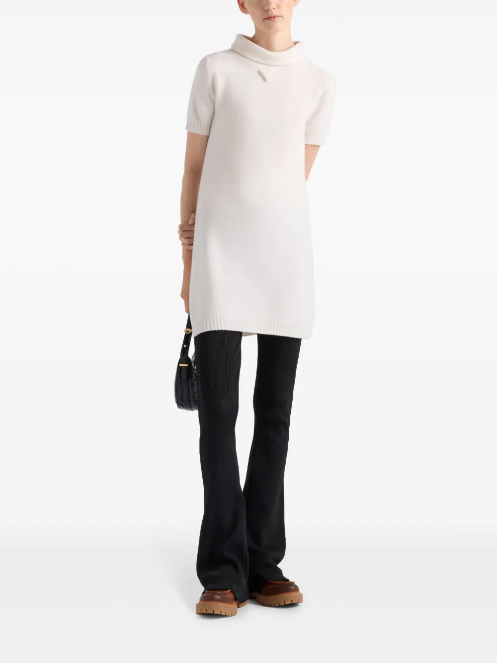 Short-Sleeve Knit Mini Dress