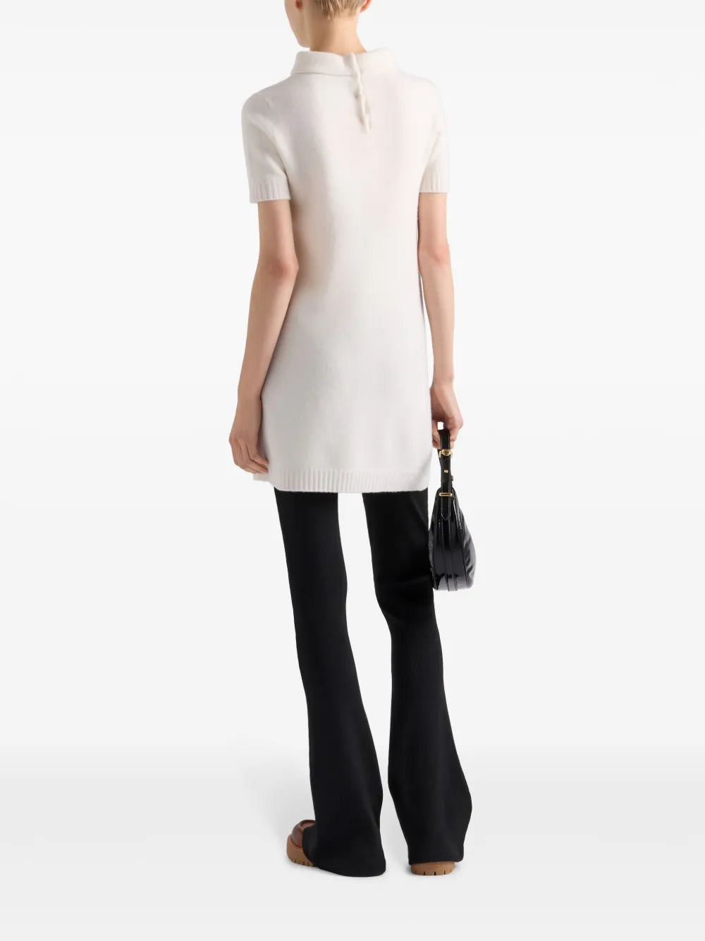 Short-Sleeve Knit Mini Dress