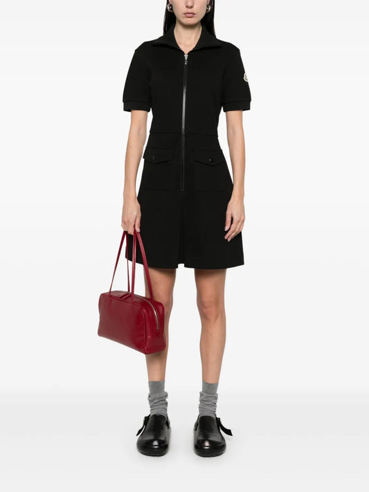 Zip-Front A-Line Mini Dress