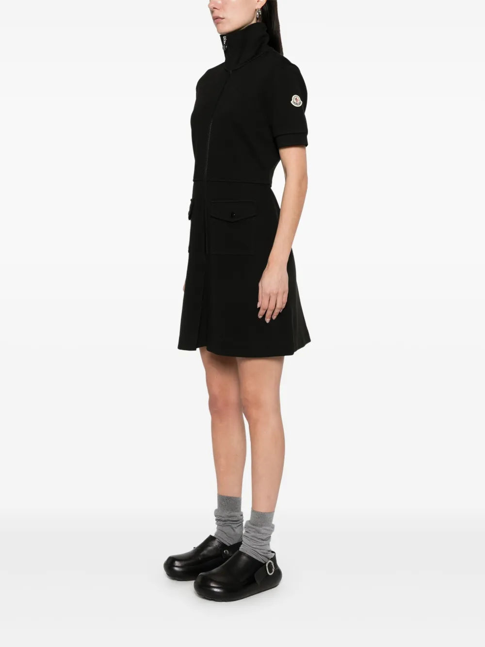 Zip-Front A-Line Mini Dress