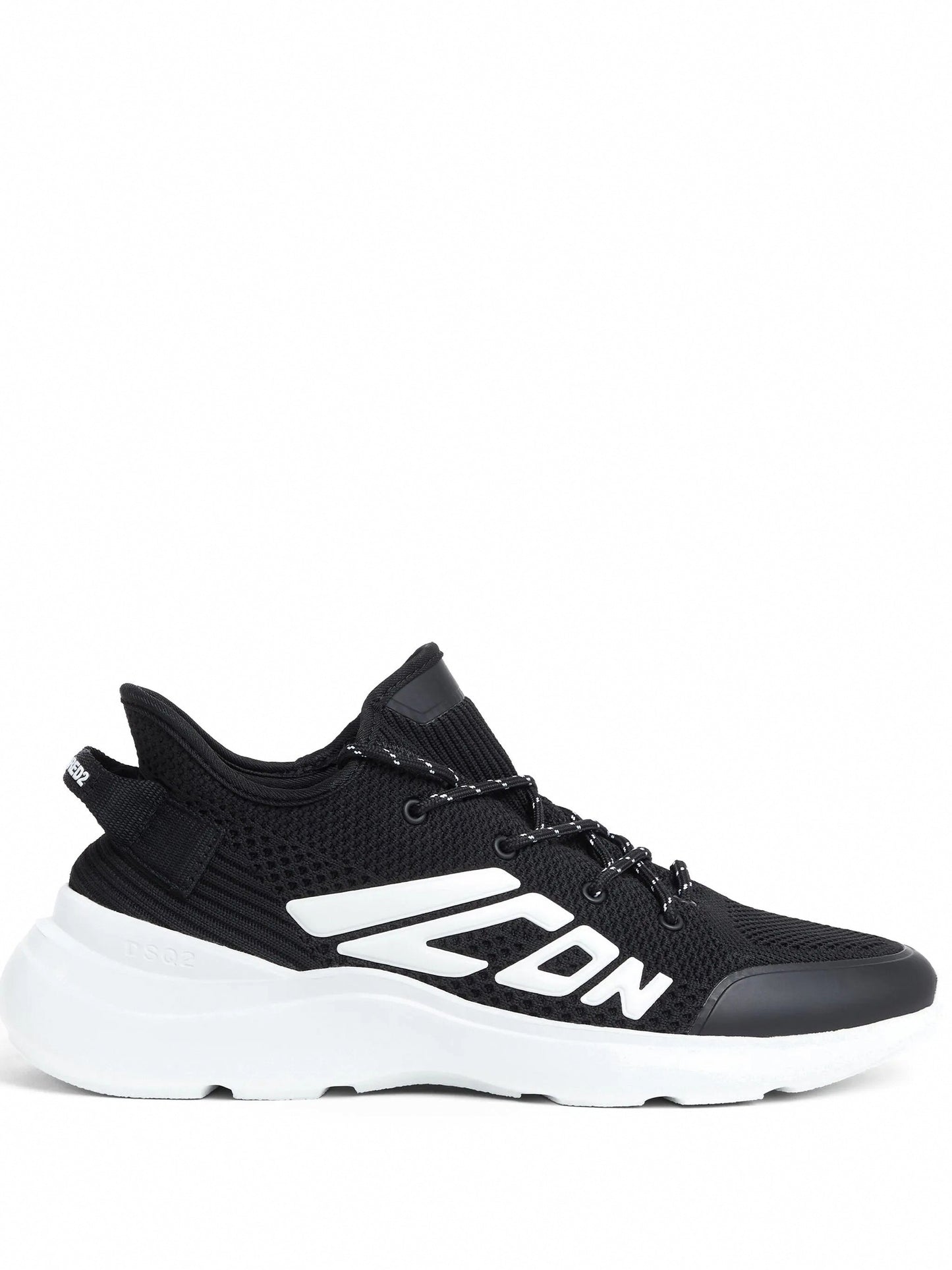 Embossed-Logo Knit Sneakers