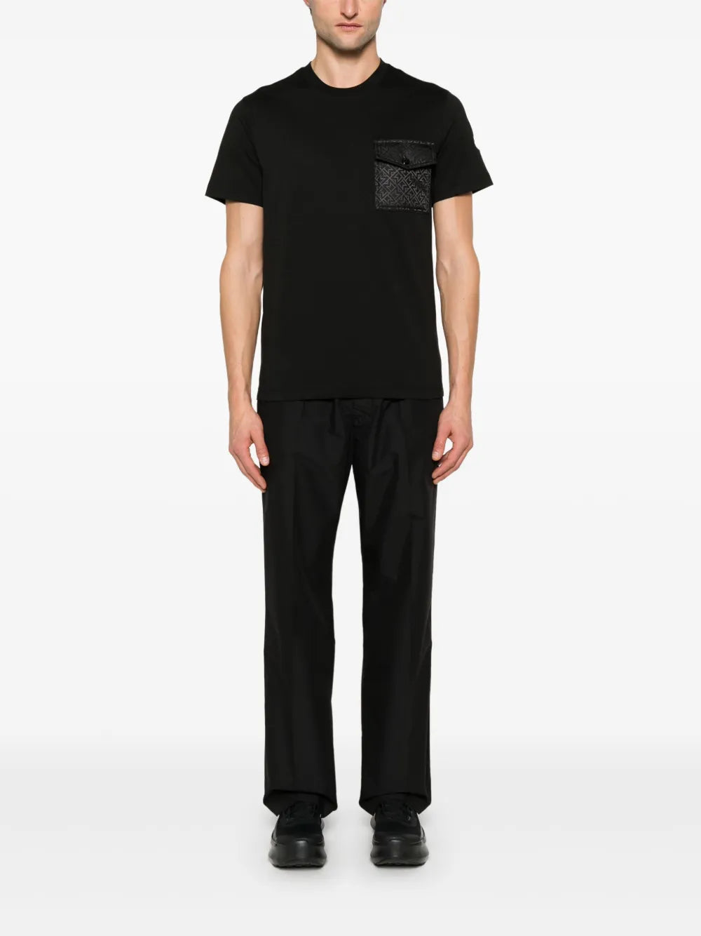 Black Monogram Pocket T-Shirt