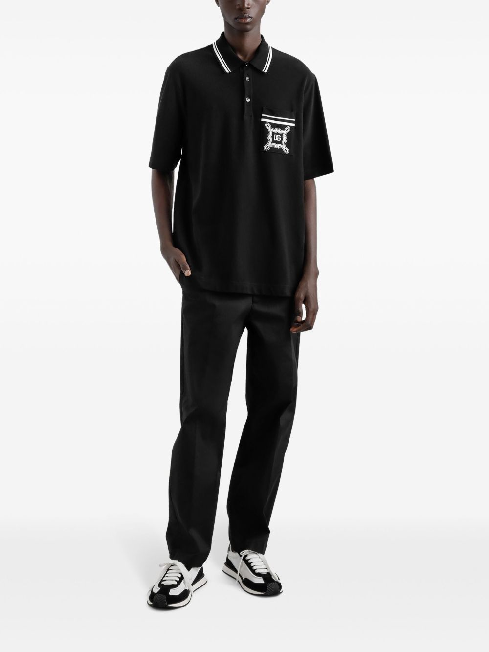 Gabbana Logo-Print Polo Shirt