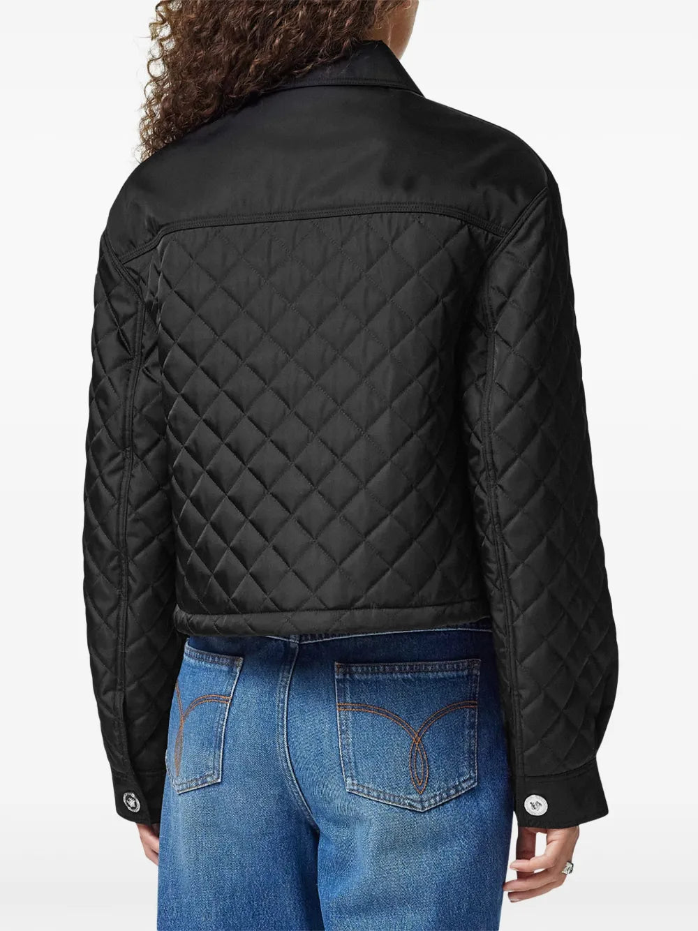 Zip-Up Jacket with Medusa Hardware