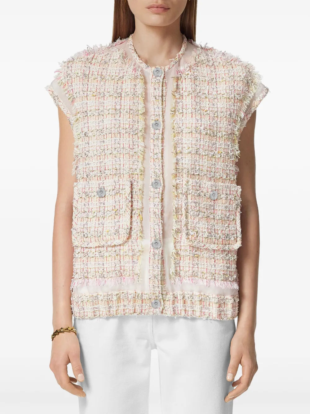 Vest in Multicolor Bouclé
