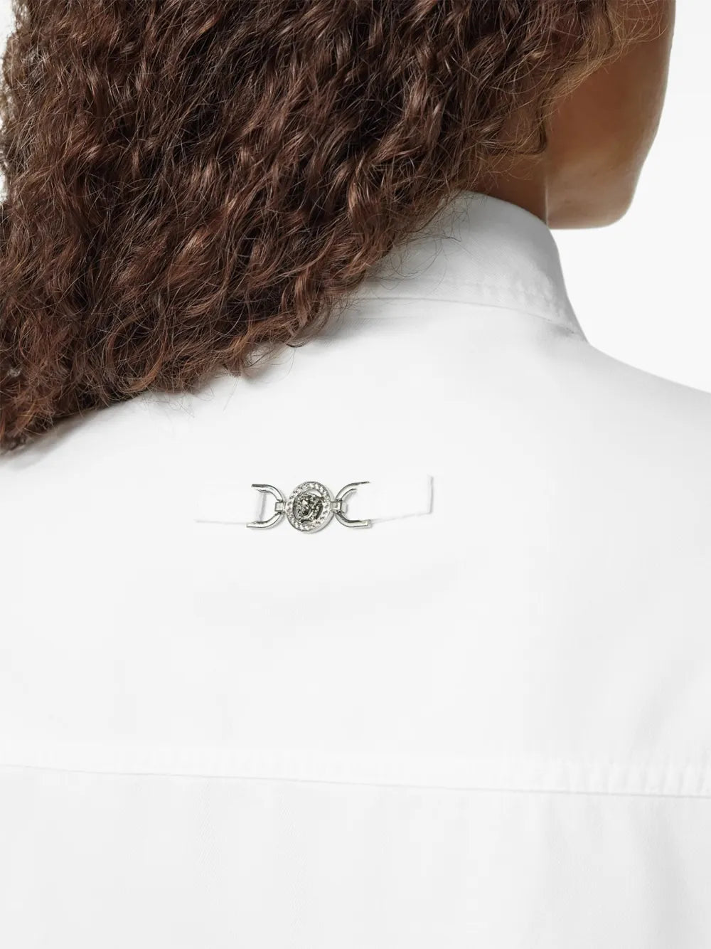 Cropped White Button-Up Shirt