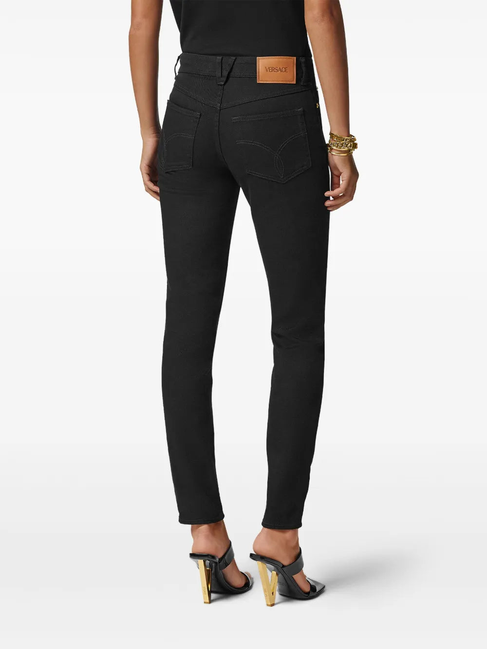 Embellished Skinny Denim Jeans