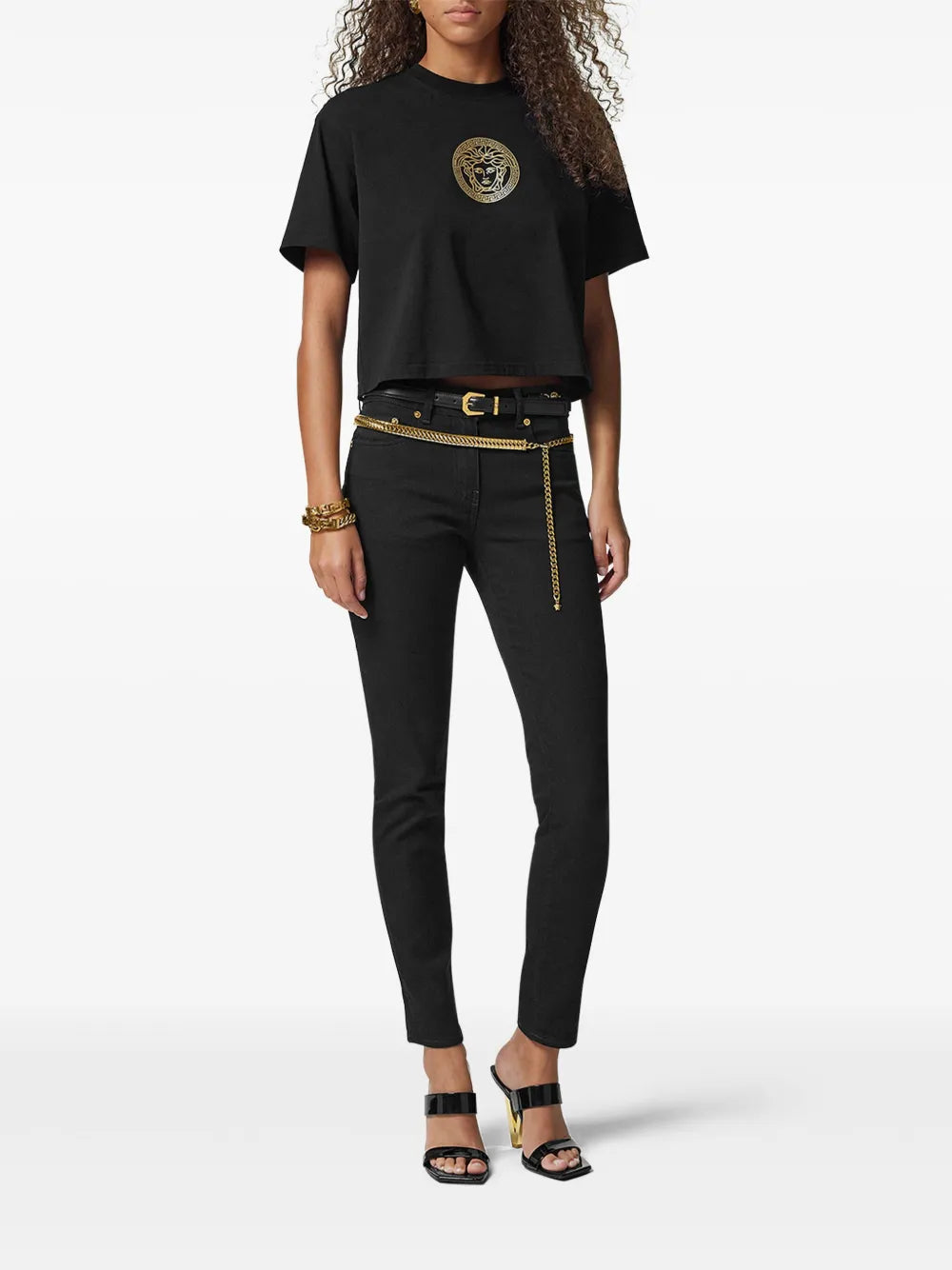 Embellished Skinny Denim Jeans