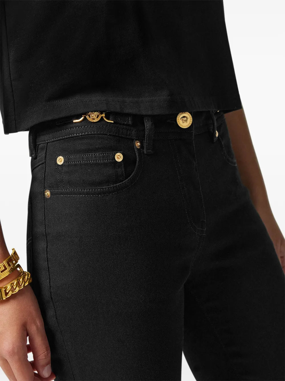 Embellished Skinny Denim Jeans
