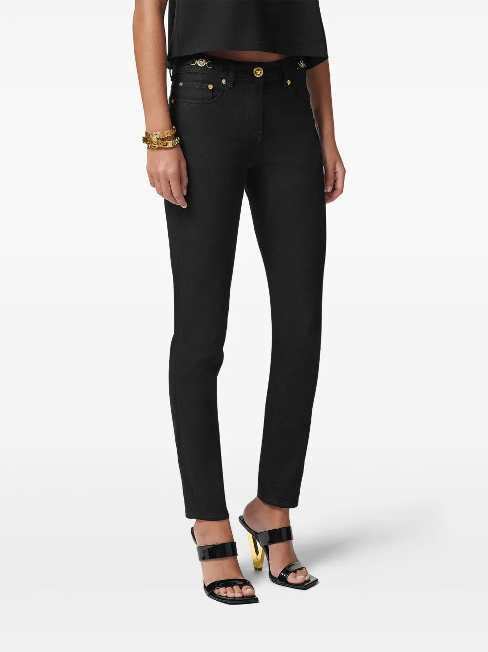 Embellished Skinny Denim Jeans