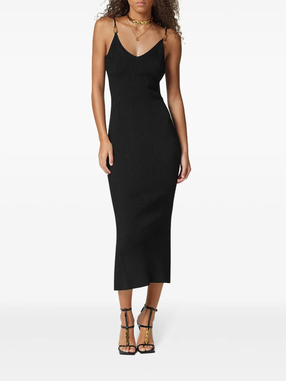 Ribbed Knit Maxi Slip Dress